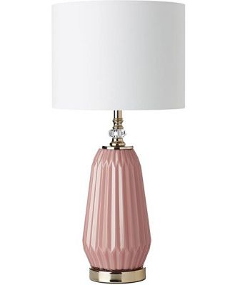Astrid Dusty Pink Glass Table Lamp 60cm
