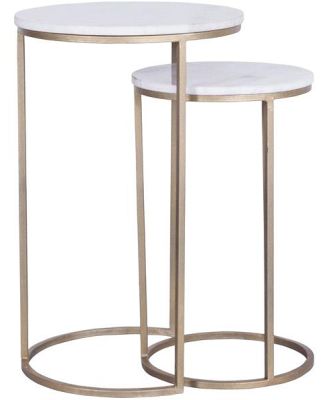 Avoca Marble Top Side Table
