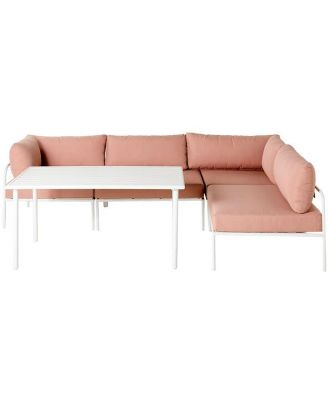 Billy Corner Sofa Set with Dining Table Rose