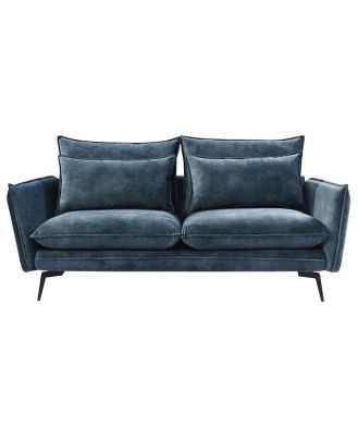 Boston 2 Seater Sofa Velvet Blue Teal C-027
