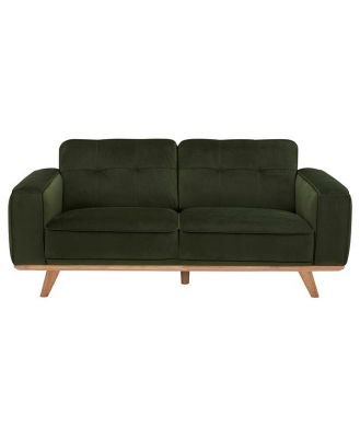 Carson Velvet 2 Seater Sofa Olive Green Custom C-031