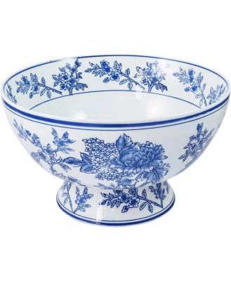 Celadon Garden Print Bowl 28.5x28.5x17cm