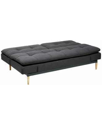 Da Vinci 2 Seater Fabric Sofa Bed Charcoal Grey