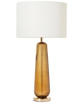 Fingal Fluted Glass Table Lamp Amber 87x45cm