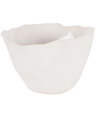 Floriana Organic White Bowl 10X9.5X7Cm