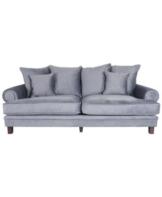 Lisette 3.5 Seater Extra-Deep Velvet Sofa Luxe Storm Grey C-012