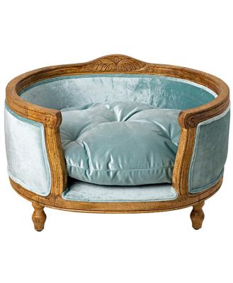 Luxe Dog Bed Soft Teal 75x70x44cm