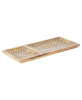 Parvani Black Dotted Sectional Tray 46x20cm