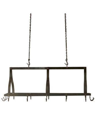 Polly Black Hanging Kitchen Rack 100x50x40cm