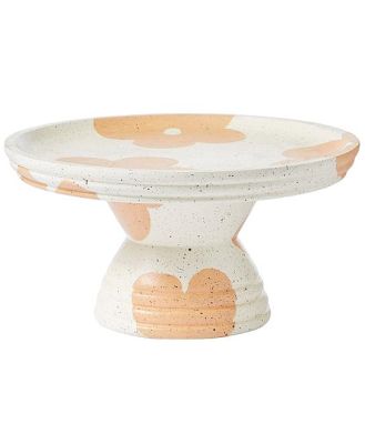 Posy Pink Mangowood Cake Stand 15x30x30cm