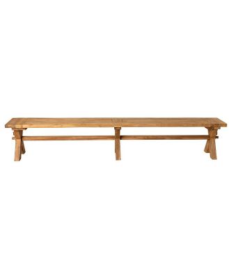 Reclaimed Teak Cross Bench 260cm