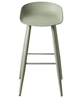 Saddle Outdoor Bar Stool Eucalypt Green