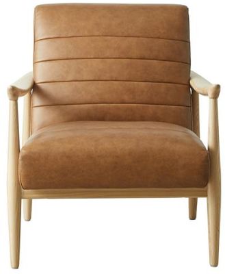 Sloan Leather Armchair Saddle