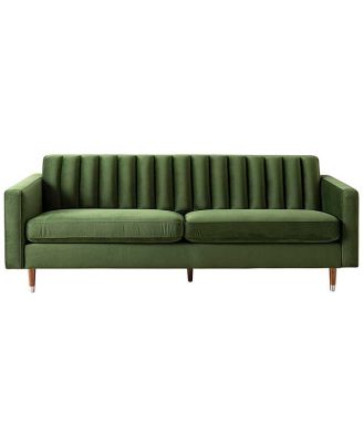 Stitch 3 Seater Velvet Sofa Juniper Olive