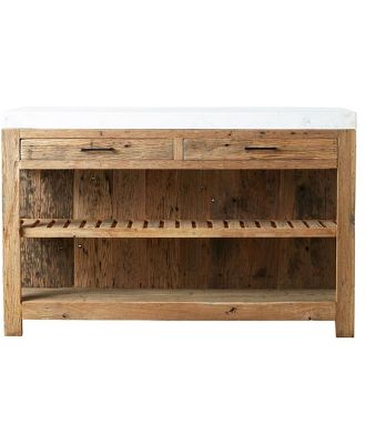 Valaro 150 Marble & Reclaimed Timber Double Kitchen Workbench