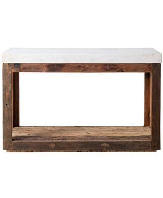 Valaro Marble & Reclaimed Timber Kitchen Workbench 130cm