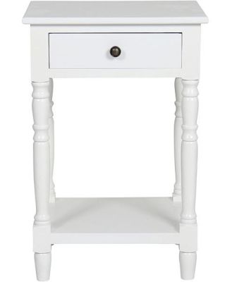 Valentine Bedside Table White