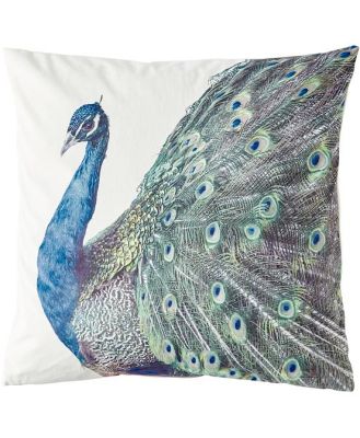 Velvet Peacock Cushion 45x45cm