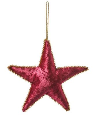 Velvet Star Ornament Red 17cm