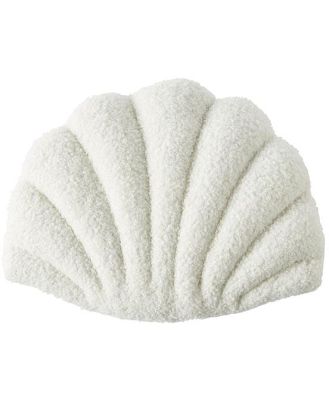 Velvet White Shell Cushion 40cm