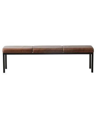 Zephyr Natural Leather Bench 161x31x44cm