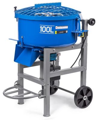 Baumr-AG 100L Mixer Mortar Electric Cement 1500W Screed Pan Heavy Duty