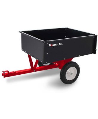 BAUMR-AG 270kg Capacity Metal Dump Cart, for Ride on Mower