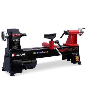 BAUMR-AG 450 x 254mm Heavy Duty Wood Lathe Turning Machine 400W S1 Motor, 5 Speed