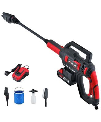 BAUMR-AG BX350 Cordless 20V Pressure Washer Kit, 6 Stage Spray Head, Detergent Nozzle, Water Carrier, Battery & Charger