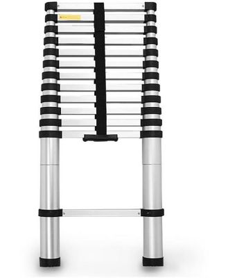 BULLET 3.8m Telescopic Aluminium Ladder Alloy Extension Extendable Steps Multi Portable