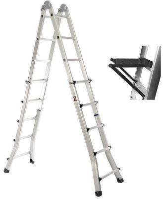 BULLET 5.1m Folding Aluminium Multipurpose Ladder Foldable Collapsible Stairs