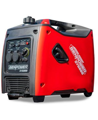 GenPower Inverter Generator 3500W Max 3200W Rated Trade Camping Home - Red