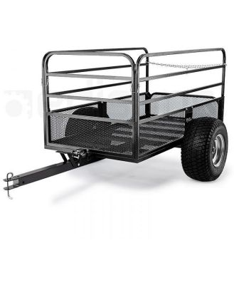 PRE-ORDER PLANTCRAFT Towed Steel Mesh Dump Cart Garden ATV Mower Trailer Tray 1250lbs