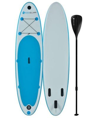 SEACLIFF Stand Up Paddle Board Inflatable 305cm SUP Paddleboard with GoPro Mount - White and Blue