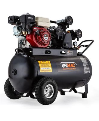 UNIMAC 115PSI 120L 8HP Industrial Petrol Powered Air Compressor