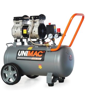 UNIMAC 40L 2.0HP Silent Oil-Free Electric Air Compressor, Portable, Twin Nitto Outlets