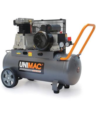 UNIMAC 50L 2.2kW Commercial Air Compressor, 280L/min 116PSI, Brushless Motor, Certified Tank, Long Service Life