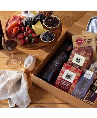 Cheese & Chocolate Hamper with Red Wine