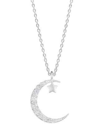 Estella Bartlett Silver-plated Moon and Star Necklace