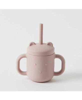 Henny Silicone Sippy Cup with Straw Musk