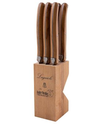 Laguiole French-Made Olive Wood Serrated Steak Knives