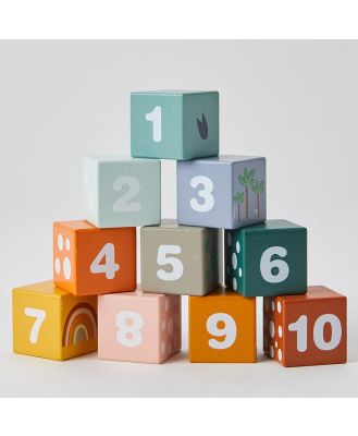 Wooden Animal & Number Blocks
