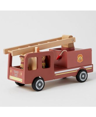 Wooden Fire Truck Set