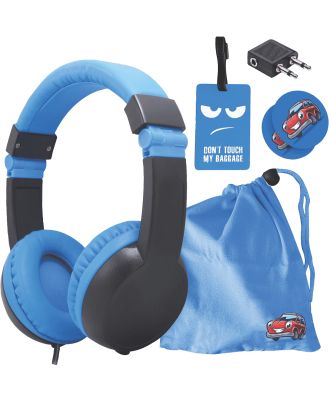 Bon Voyage HPB14109 Bon Voyage Kids Headphone Travel Pack  Blue