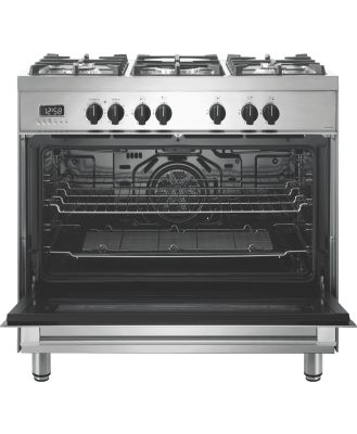 DeLonghi DEF908S DeLonghi 90cm Dual Fuel Upright Cooker Stainless Steel
