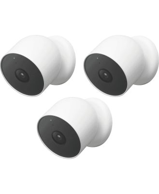 Google GA02077-AU Google Nest Cam Wireless Camera (3 pack)