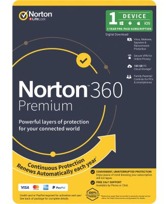 Norton AUSYMGG17 Norton 360 Premium Internet Security (1D 12M)