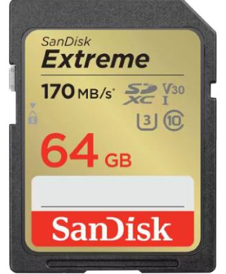 Sandisk SDSDXV2-064G-GNCIN Sandisk Extreme SDXC 64GB SD Memory Card