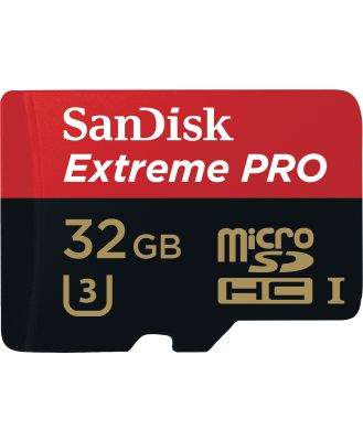 Sandisk SDSQXCG-032G-GN6MA Sandisk 32GB Micro SD Extreme Pro Memory Card