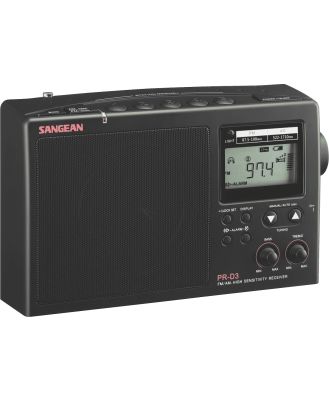 Sangean PRD3BK Sangean AM/FM Long Range Portable Radio